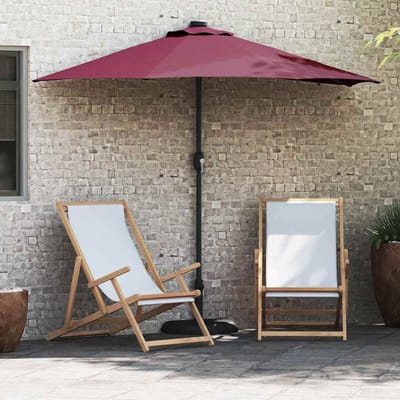 vidaXL - Tuinparasol - Bordeaux - Rood - 294 - x - 150 - x - 223 - cm - Polyester - en - Staal