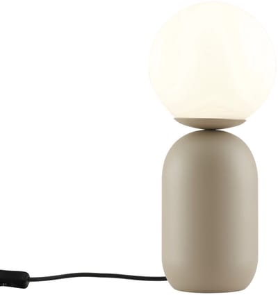 Kosilum - Sley - Tafellamp - Wit en taupe - Metaal en glas