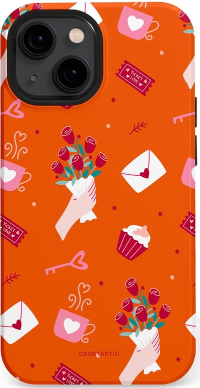 Casetastic Hoesje Geschikt voor Apple iPhone 13 Mini Magsafe - Stijlvolle Beschermende Duo-layer Case - Valentijnsdag Feest