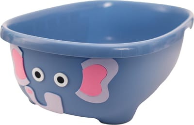 Prince Lionheart Tubimal® Met Hangmat | Baby & Peuter Badje | Opbergruimte Met Deksel | Stapelbaar | Herbruikbaar - Blauw / Olifant