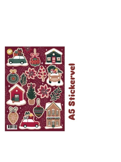 luxe Stickers - sluitsticker - stickervel kersthuisjes - kerstmis - sierstickers
