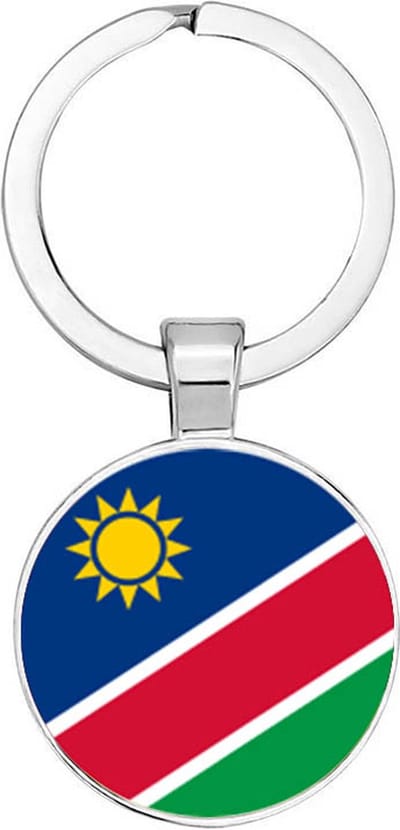 Akyol - Namibië vlag Sleutelhanger - namibië - iemand die houdt van reizen - vakantie - landen - vlag - reizigers - cadeau - geschenk - gift - kado - verassing - 2,5 x 2,5 CM