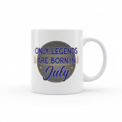 Only Legends Are Born in July Mok – Verjaardag Quote Koffiemok – 330 ml Keramische Mok Cadeau