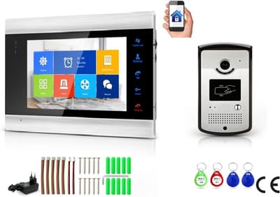 Video Deurintercom - App Bediening - Huisbeveiliging - 7 Inch Touchscreen Monitor - 10 x 10 x 10 cm
