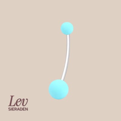 Lev Sieraden - 1.6x38mm zwangerschaps piercing - Classic Blue - UV acryl piercing - PTFE/Bioplast/Bioflex