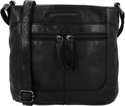 Hide & Stitches Paint Rock Crossbodytas - Leren Tas - Schoudertas - Compacte Tas - Verstelbare Schouderband - Voorvakken - Leren Dames Tas - Zwart