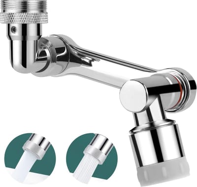 1 stuk - Kraan Opzetstuk - Kraan Verlengstuk - 1080° draaibare kraanverlenger - groothoek uitloop - kraan adapter -keukenkraan verlenger - voor keuken en badkamergootsteenkranen