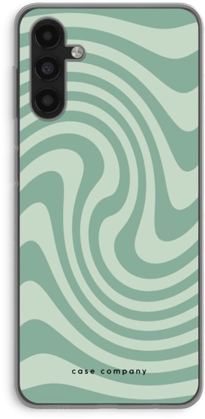 Case Company® - Hoesje geschikt voor Samsung Galaxy A13 5G hoesje - Swirl Groen - Soft Cover Telefoonhoesje - Bescherming aan alle Kanten en Schermrand