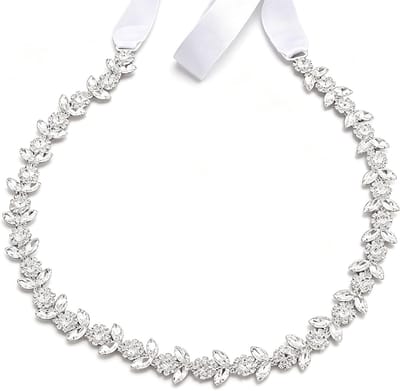 Elegante Bruidsriem met Kristallen en Strass voor Bruidsmeisjes, Feest, Verjaardag en Promotie
