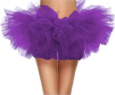 KIMU® Korte Tutu Paars Tule Rokje - Maat XS S M - Paarse Petticoat Rok Dames Meisje - Ballet Tulerokje Balletpakje Zeemeermin Punk Vlinder Festival