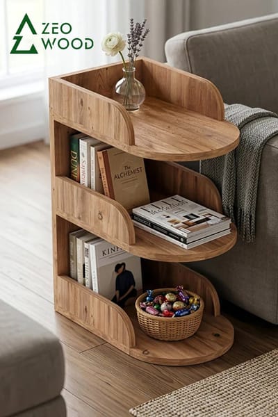 Zeo Wood® - Bijzettafel - Bijzettafeltjes Woonkamer - Banktafel