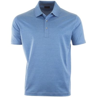 Paul & Shark Polo Embroidered Fin Silver Mercerised Jersey Blue Bonnet / male