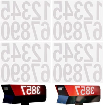 4 vellen 40 stuks reflecterende cijferstickers 0-9 zelfklevend voor brievenbus deur raam adresnummer (wit 76 cm)