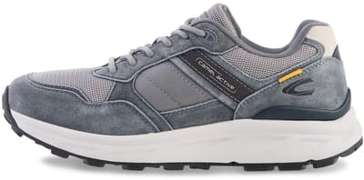 camel active Sneaker van nubuck en textielmix met comfortabele zool - Maat menswear-43 - Grijs