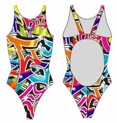 Turbo Graffiti Pro Resist Zwemkleding Veelkleurig S Vrouw