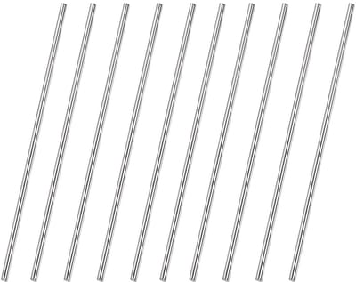 10 Stuks Ronde Stalen Staven 4mm x 300mm - 304 Roestvrij Staal voor Modelbouw, Tuinversiering en Doe-Het-Zelf Projecten