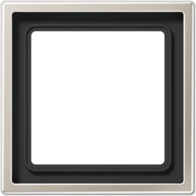 Enkel Wandcontactdoos Frame RVS Zilver Horizontaal en Verticaal Monteerbaar
