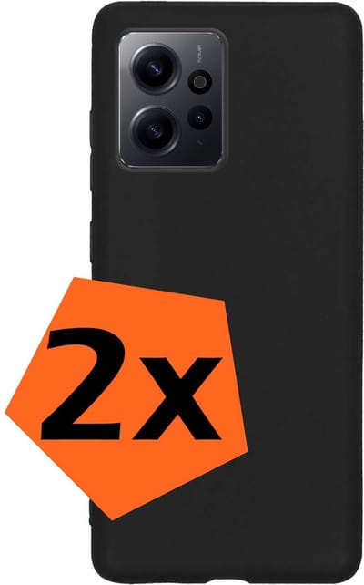 Hoes - 2 Stuks - Geschikt voor Xiaomi Redmi Note 12 4G - Sterk & Shockproof - Case Siliconen - Back Cover - Telefoon Hoes - Zwart