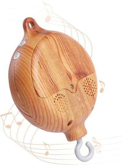 Muziekdoos Baby Mobiel met 35 Melodieën - Imitatie Hout Bedbel Hanger