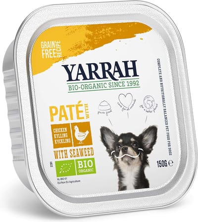 Yarrah dog alu pate kip / zeewier graanvrij hondenvoer 12x150 gr