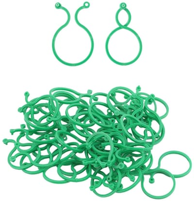 Dailygoods- Plantensteunclips 200 stuks - Duurzaam - Tuinaccessoires - Bloemenstandaard - Ondersteuning - Kunststof 4 x 3,5 cm - Plantenclips