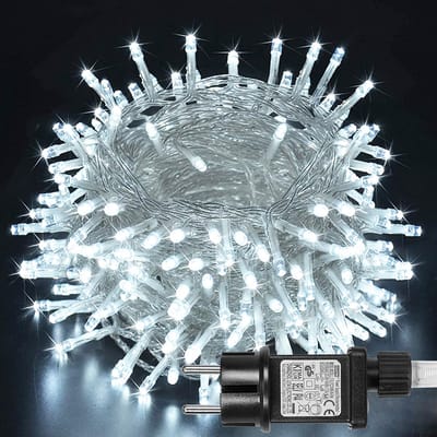 MUPOO Kerstverlichting lichtsnoer Buiten - koud wit 20 m 200 LEDs - 8 modi - IP44 Waterdicht - Timer- Geheugenfunctie -voor Kerstdecoratie