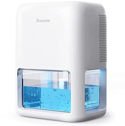 Breezome Luchtontvochtiger, luchtontvochtiger voor slaapkamer, 200 m², huis met 2 7 lichtmodi, ultra-stille kelderontvochtiger met automatische uitschakeltimer, automatische vervormingsbeveiliging,