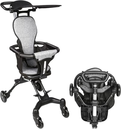 Compacte kinderwagen - Lichte buggy - Dagelijks gebruik - Met één hand kantelbaar - 55 x 33 x 865 cm