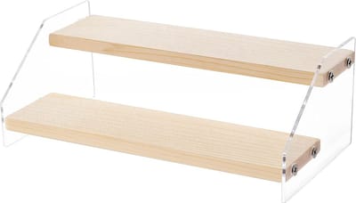 Ronte - Houten Display Standaard 20 x 5,3 cm - Cupcakes Display Houder - Houten Rek voor Parfums en Snoep