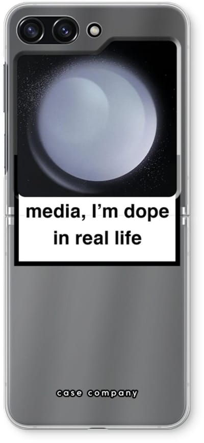 Case Company® - Hoesje geschikt voor Samsung Galaxy Z Flip5 hoesje - I'm dope - Soft Cover Telefoonhoesje - Bescherming aan alle Kanten en Schermrand