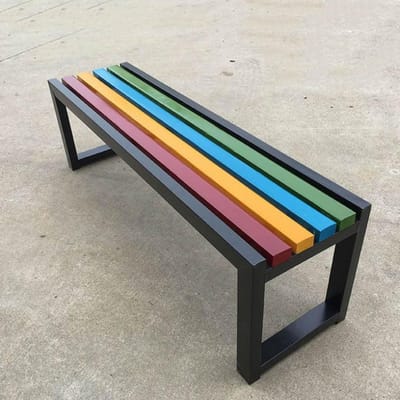 Tuinbank Hout - Buitenbank Parkbank - Ontspannen Buiten Zitten - Corrosiebestendig Massief Hout - 120cm Lengte - Zwart