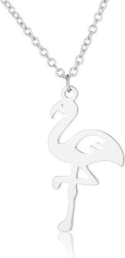 24/7 Jewelry Collection Flamingo Ketting - Zilverkleurig