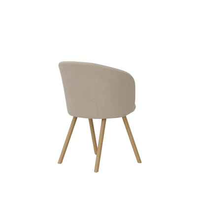 Vitra Mikado fauteuil eiken frame - Iroko 2 crème