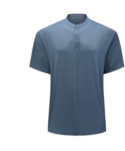 ALLTHEMEN Heren Henley T-Shirt Knoopsluiting - Comfortabel Sneldrogende - S