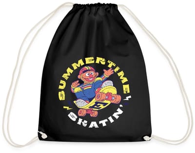 Sesamstraat Ernie Zomer Tijd Skaten Gymtas