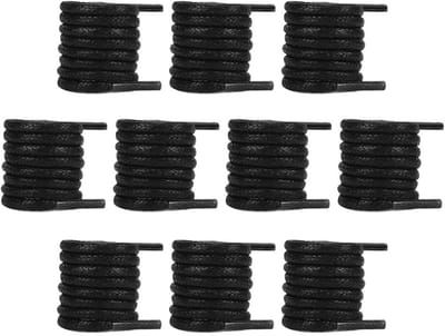 Dailygoods- Polyester Veters 10 Paar - Gewaxt - Rond - Dun - Duurzaam - Voor Sportschoenen - Schoenveters