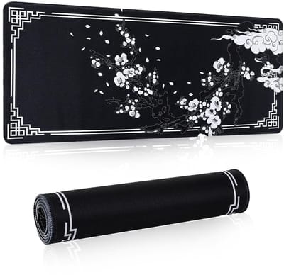 Dailygoods- Muismat XXL Waterdicht - Gaming Muismat - Antislip Rubberen Basis - Natuurlijke Rubber - 800x300 mm - Genaaide Randen - Gamingmuismat