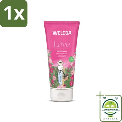 1 x WELEDA - Douchecrème Aroma Shower Love - 200 ml - Douchecrème - Natuurlijke Douche - Aromatherapie - Rozengeur - Jasmijngeur
