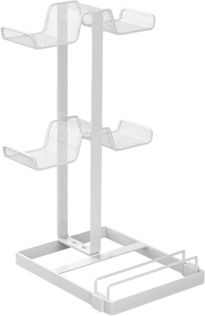 Controllerstandaard - Houder Koptelefoon - Bureau Organiseren - Dubbele Laag - 30.5 x 16.5 cm - Wit