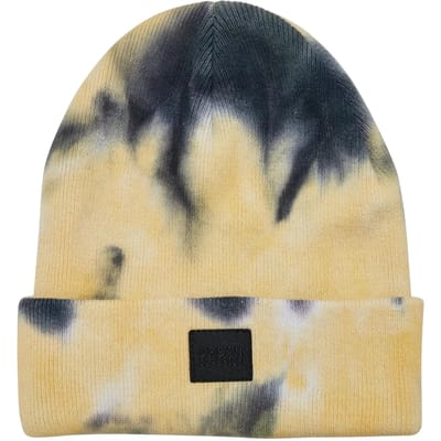 Urban Classics - Tie Dye Kinder beanie - L/XL - Geel/Zwart