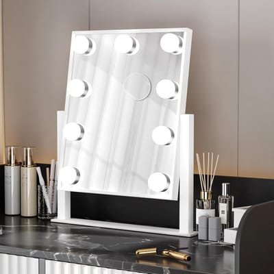 Hollywood Make-Up Spiegel 36 x 30 cm - Dimbare Verlichting - Perfecte Verlichting voor Aanbrengen van Make-Up