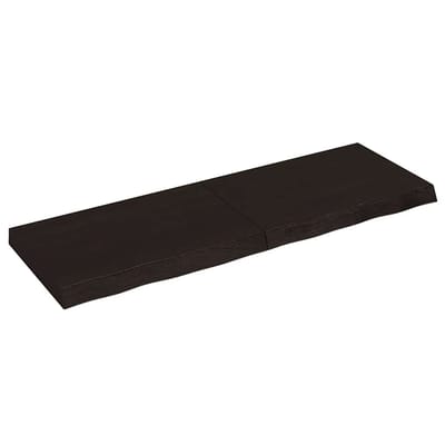 vidaXL - Wandschap - behandeld - massief - eikenhout - donkerbruin