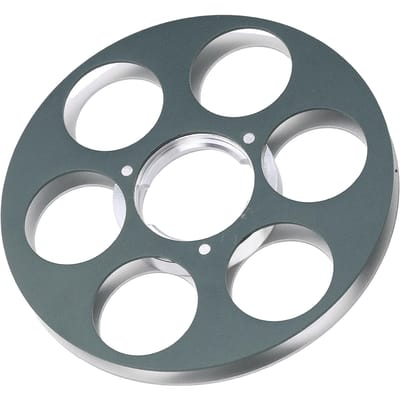 Bobine de Bande Vide Enregistrement Sonore 6 Trous Alliage d'Aluminium pour Magnétophone Miniature NAGRA Bleu vert