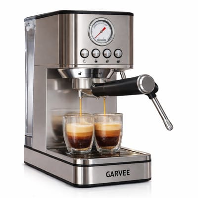 Lifero Espresso Apparaat - Espresso met Melkopschuimer - Bonen Machine - Cappuccino - Americano - 20Bar - 1,7 liter water
