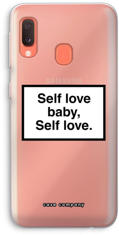 Case Company® - Hoesje geschikt voor Samsung Galaxy A20e hoesje - Self love - Soft Cover Telefoonhoesje - Bescherming aan alle Kanten en Schermrand
