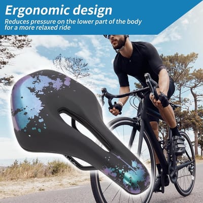Ergonomisch Fietszadel voor Trekking, Racefietsen, Stads-MTB en E-Bikes - Comfortabel en Schokabsorberend in Groen