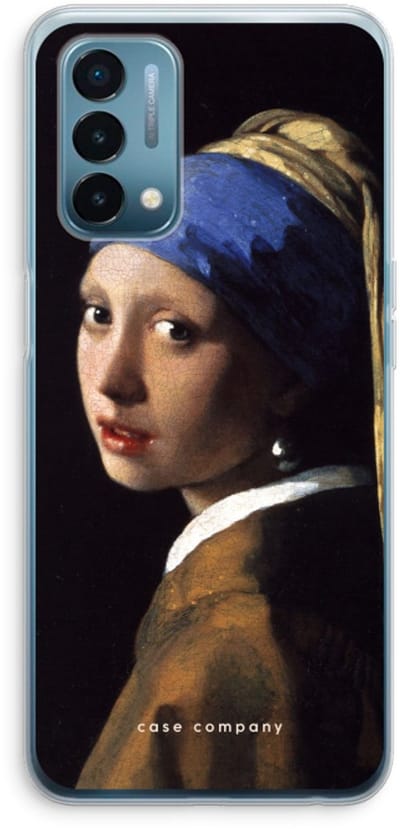 Case Company® - Hoesje geschikt voor OnePlus Nord N200 5G hoesje - The Pearl Earring - Soft Cover Telefoonhoesje - Bescherming aan alle Kanten en Schermrand