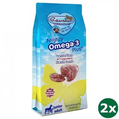 2x12 kg Renske mighty omega plus lam hypoallergeen hondenvoer