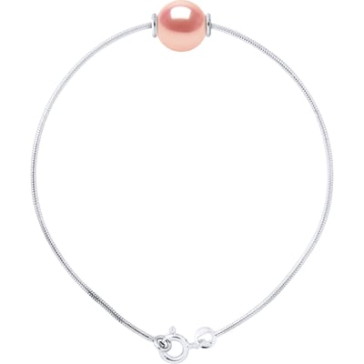 Mesh Armband Serpentine Ronde Zoetwater Pearl en Rose Natuurlijke 9-10 mm 925
