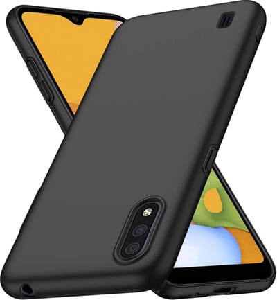 Hoesje geschikt voor Samsung Galaxy A01 Hoesje - Zwart Siliconen Back Cover - Matte Coating - EPICMOBILE